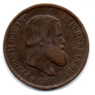 1868 - 20 Réis - Moeda Brasil Império