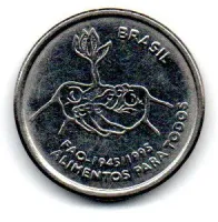 1995 - 10 Centavos - Comemorativa 50 Anos da FAO - Alimentos para o Mundo - MBC