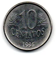 1995 - 10 Centavos - Comemorativa 50 Anos da FAO - Alimentos para o Mundo - MBC - Foto 2