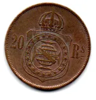1869 - 20 Réis - S/ Ponto (Rs) - Moeda Brasil Império - Foto 2