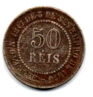 1887 - 50 Réis - Moeda Brasil Império - Foto 2