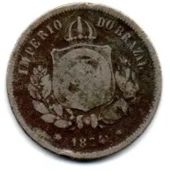 1874 - 100 Réis - Moeda Brasil Império