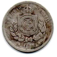 1878 - 100 Réis - Moeda Brasil Império