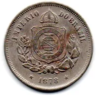 1878 - 100 Réis - Moeda Brasil Império