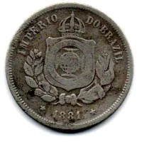 1881 - 100 Réis - Moeda Brasil Império