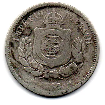 1882 - 100 Réis - Moeda Brasil Império