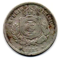 1882 - 100 Réis - Moeda Brasil Império