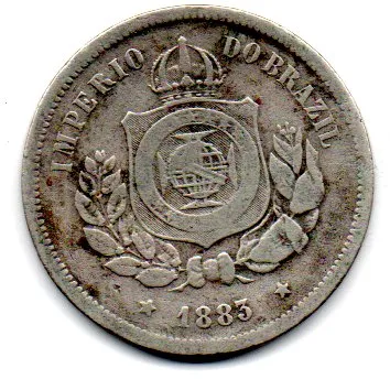 1883 - 100 Réis - Moeda Brasil Império