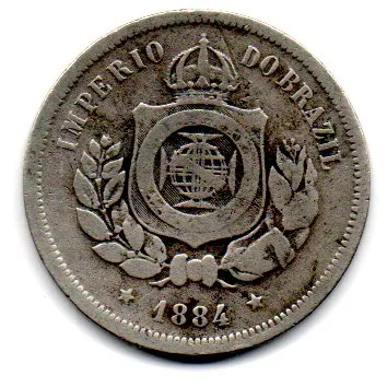 1884 - 100 Réis - Moeda Brasil Império