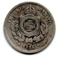 1884 - 100 Réis - Moeda Brasil Império