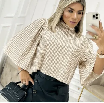 Blusa Alane  Pied Poule 