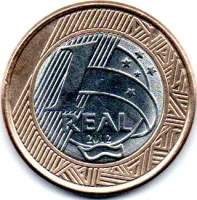 2012 - 1 Real - Comemorativa da Entrega da Bandeira Olímpica - Olimpíadas - Moeda Brasil - Estado de Conservação: MBC/Sob - Foto 2