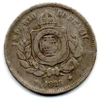 1885 - 100 Réis - Moeda Brasil Império