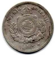 1885 - 100 Réis - Moeda Brasil Império