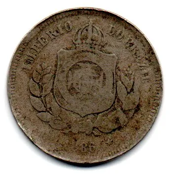 1886 - 100 Réis - Moeda Brasil Império