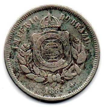 1887 - 100 Réis - Moeda Brasil Império