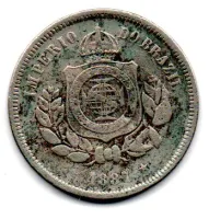 1887 - 100 Réis - Moeda Brasil Império