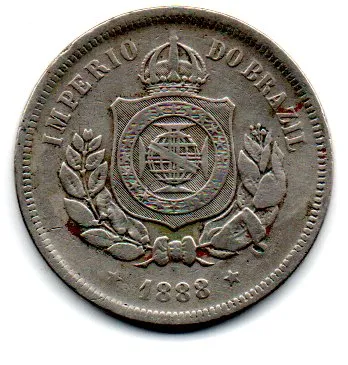 1888 - 100 Réis - Moeda Brasil Império