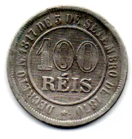 1888 - 100 Réis - Moeda Brasil Império - Foto 2