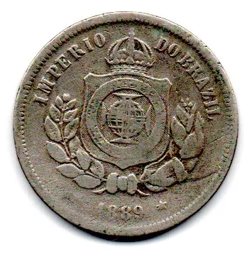 1889 - 100 Réis - Moeda Brasil Império