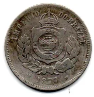 1877 - 200 Réis - Moeda Brasil Império