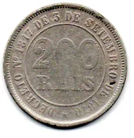 1878 - 200 Réis - Moeda Brasil Império - Foto 2