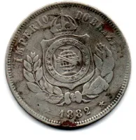 1882 - 200 Réis - Moeda Brasil Império