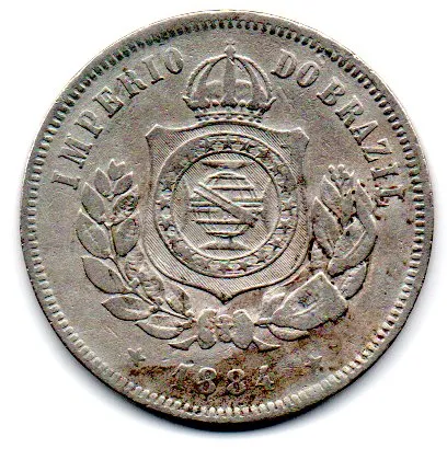 1884 - 200 Réis - Moeda Brasil Império Imagem