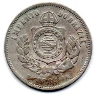 1884 - 200 Réis - Moeda Brasil Império