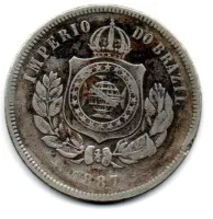 1887 - 200 Réis - Moeda Brasil Império