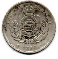 1888 - 200 Réis - Moeda Brasil Império