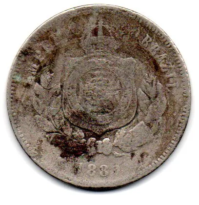 1889 - 200 Réis - Moeda Brasil Império
