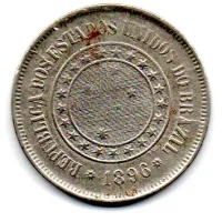 1896 - 100 Réis - Moeda Brasil