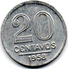 1958 - 20 Centavos - Moeda Brasil
