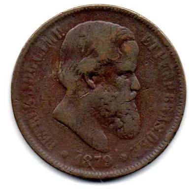 1879 - 40 Réis - Moeda Brasil Império Imagem