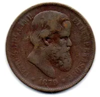1879 - 40 Réis - Moeda Brasil Império