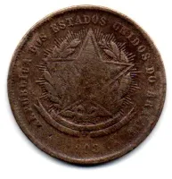 1908 - 20 Réis - Moeda Brasil