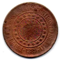 1889 - 40 Réis - Moeda Brasil