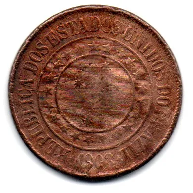 1908 - 40 Réis - Moeda Brasil