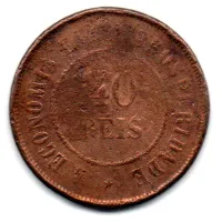 1908 - 40 Réis - Moeda Brasil - Foto 2