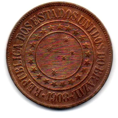1908 - 40 Réis - Moeda Brasil