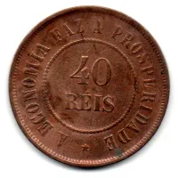 1908 - 40 Réis - Moeda Brasil - Foto 2