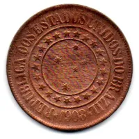 1908 - 40 Réis - Moeda Brasil