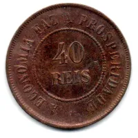 1908 - 40 Réis - Moeda Brasil - Foto 2