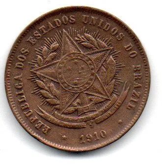 1910 - 20 Réis - Moeda Brasil