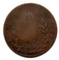 1826R - 40 Réis - C/ Carimbo Geral de 20 - Moeda Brasil Império - Foto 2