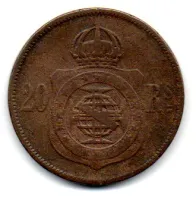 1870 - 20 Réis - Moeda Brasil Império - Foto 2