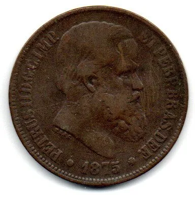 1875 - 40 Réis - Moeda Brasil Império