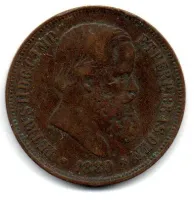 1880 - 40 Réis - Moeda Brasil Império