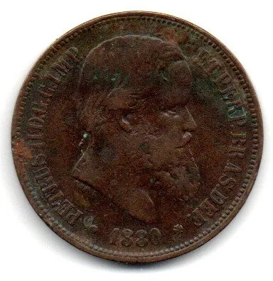 1880 - 40 Réis - Moeda Brasil Império Imagem